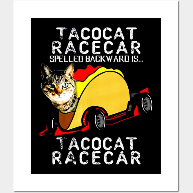 Tacocat Racecar Crazy Mexican Food Fast Car Funny Taco Wall Art by CovidStore